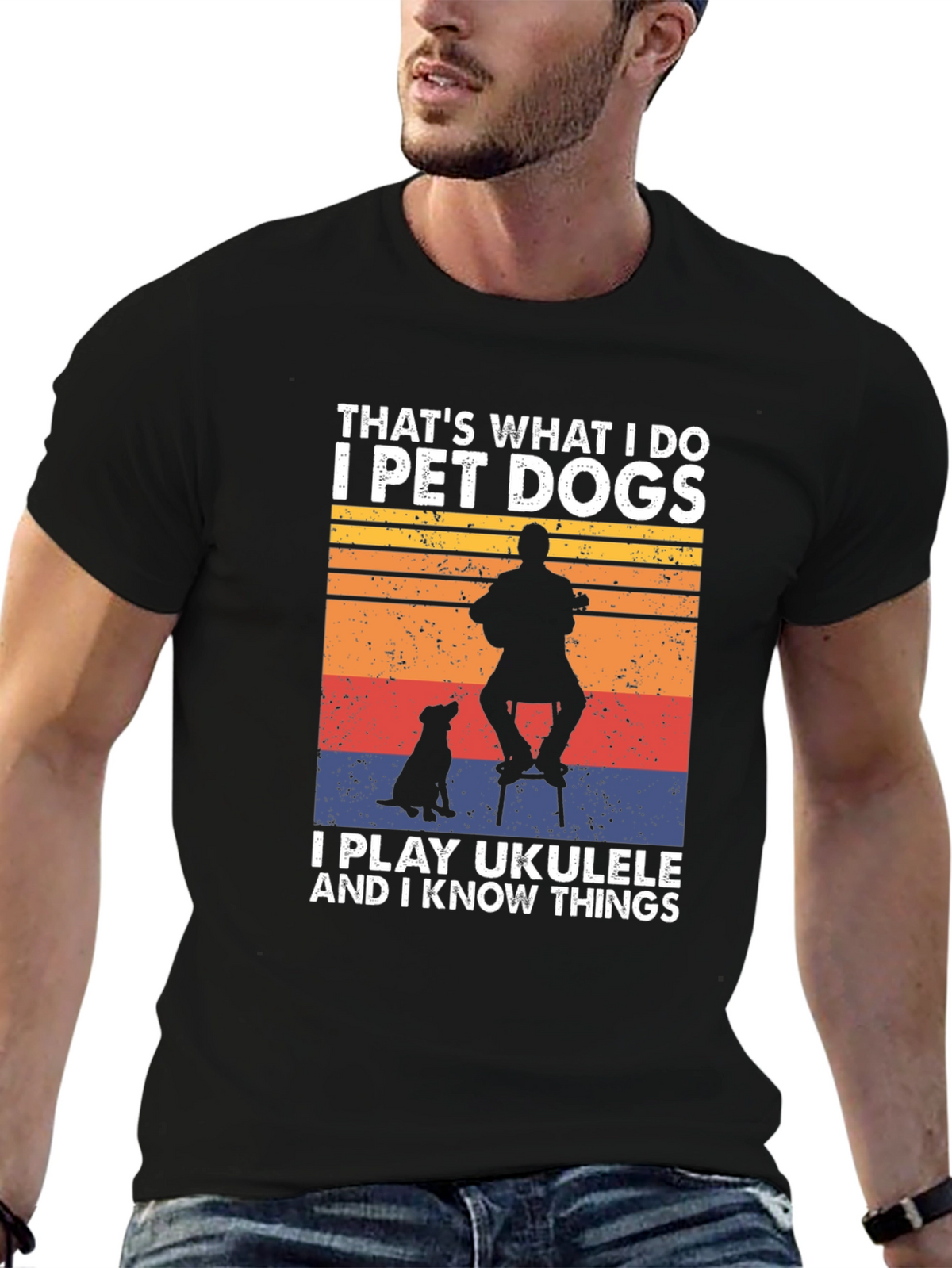 Pet Dogs & Ukulele T-Shirt - Funny Musician Tee