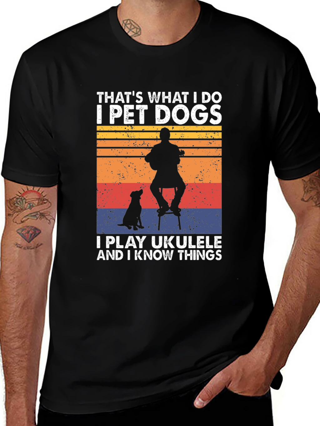 Pet Dogs & Ukulele T-Shirt - Funny Musician Tee
