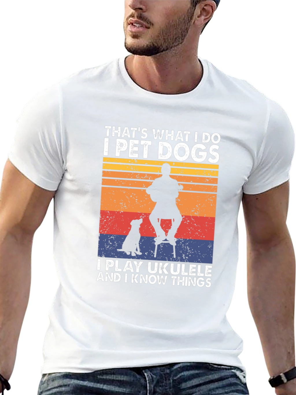 Pet Dogs & Ukulele T-Shirt - Funny Musician Tee