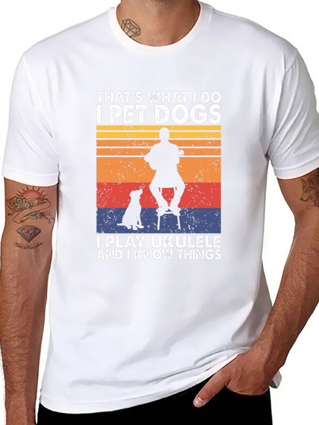 Pet Dogs & Ukulele T-Shirt - Funny Musician Tee