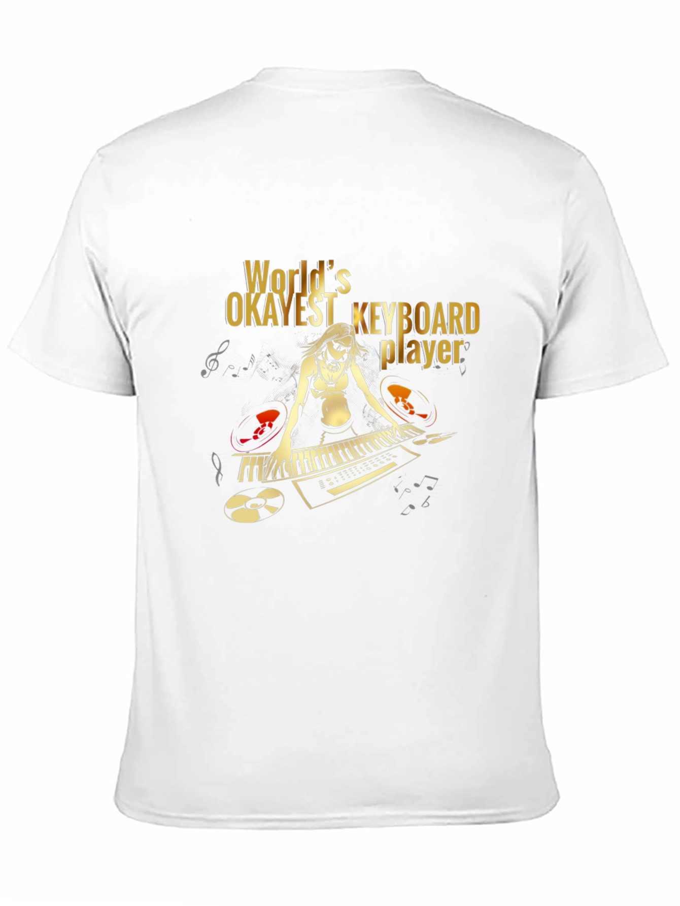 Worlds Okayest Keyboard Player Graphic T-Shirt