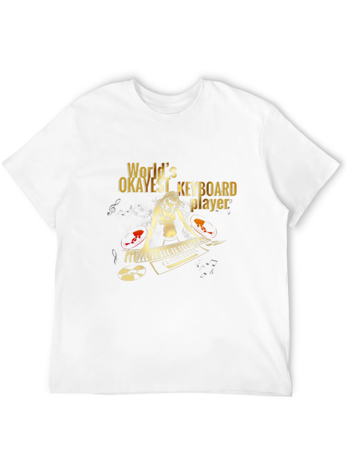 Worlds Okayest Keyboard Player Graphic T-Shirt