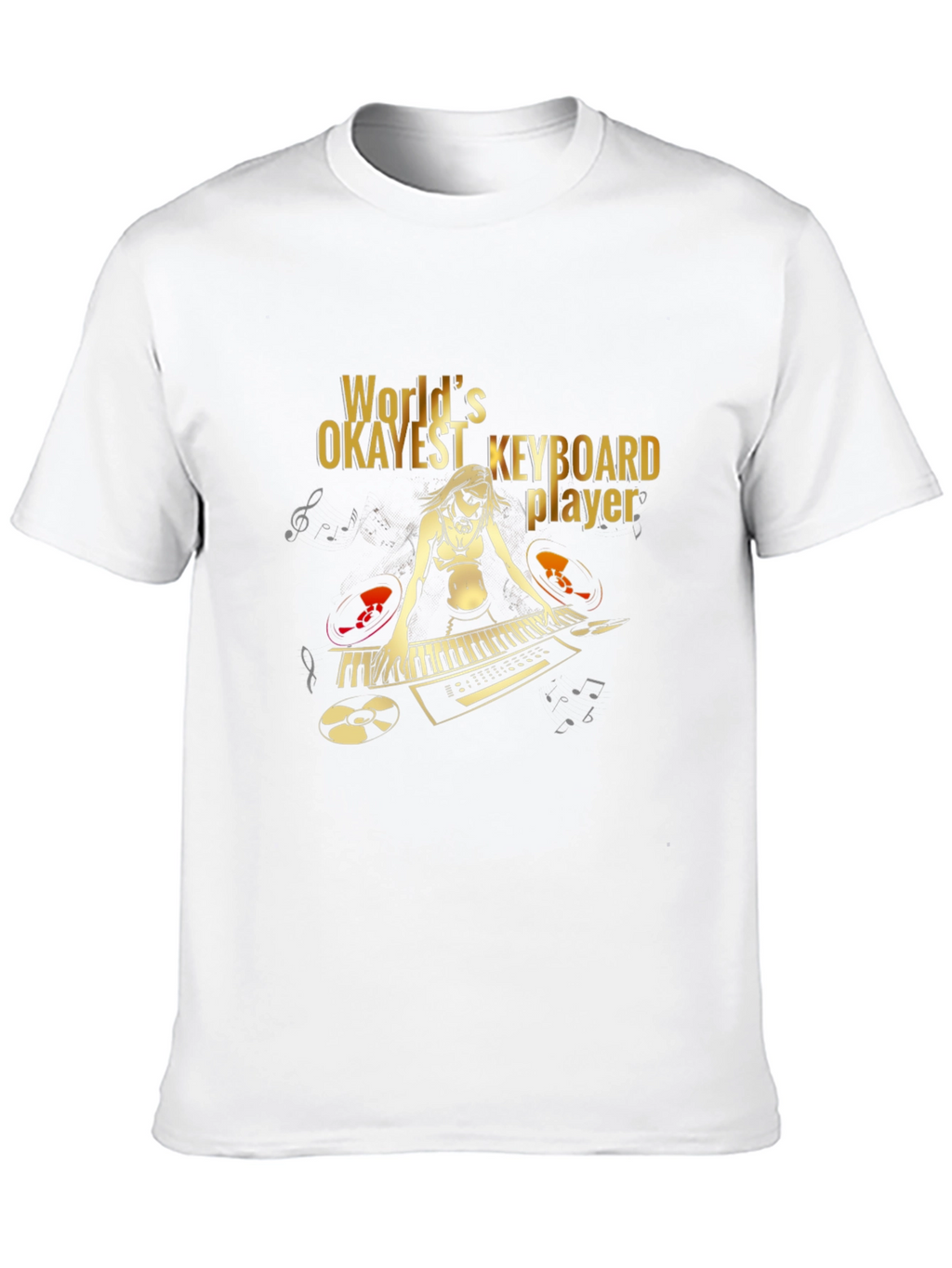 Worlds Okayest Keyboard Player Graphic T-Shirt