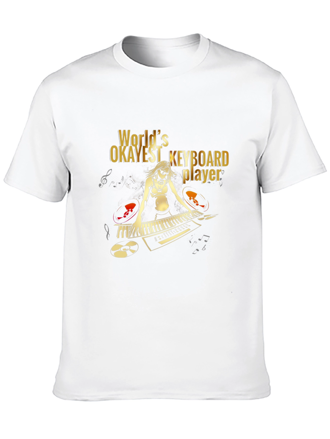 Worlds Okayest Keyboard Player Graphic T-Shirt