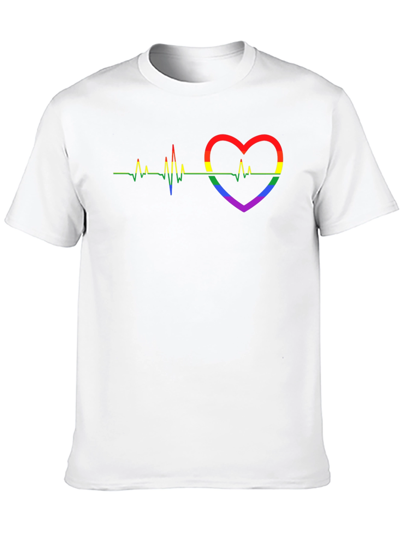 LGBT Heartbeat Pride Graphic Tee - Black