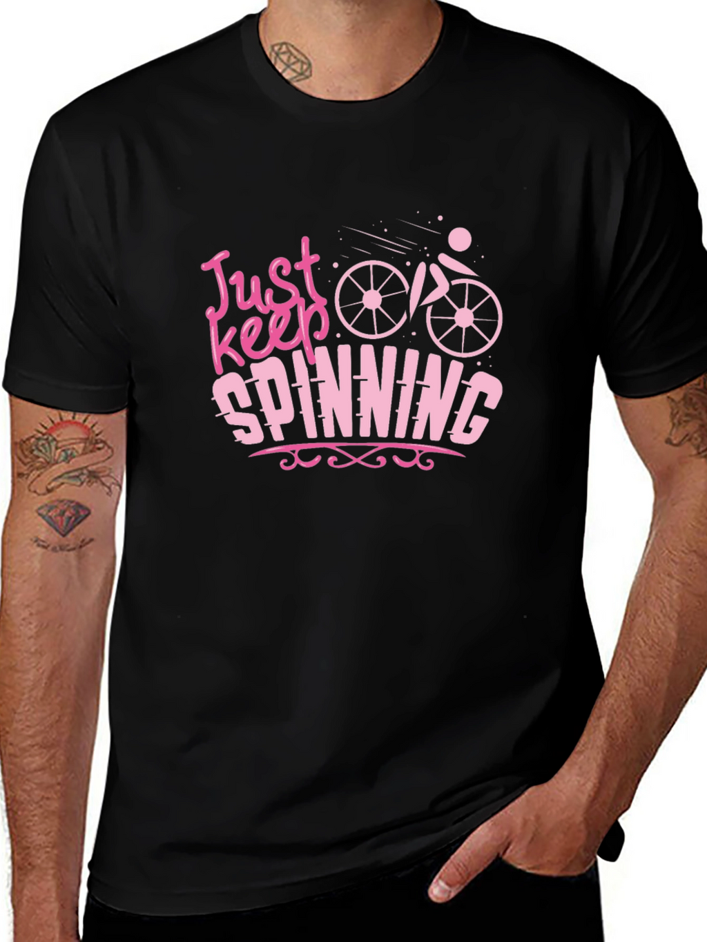 Just Keep Spinning Graphic Tee Shirt