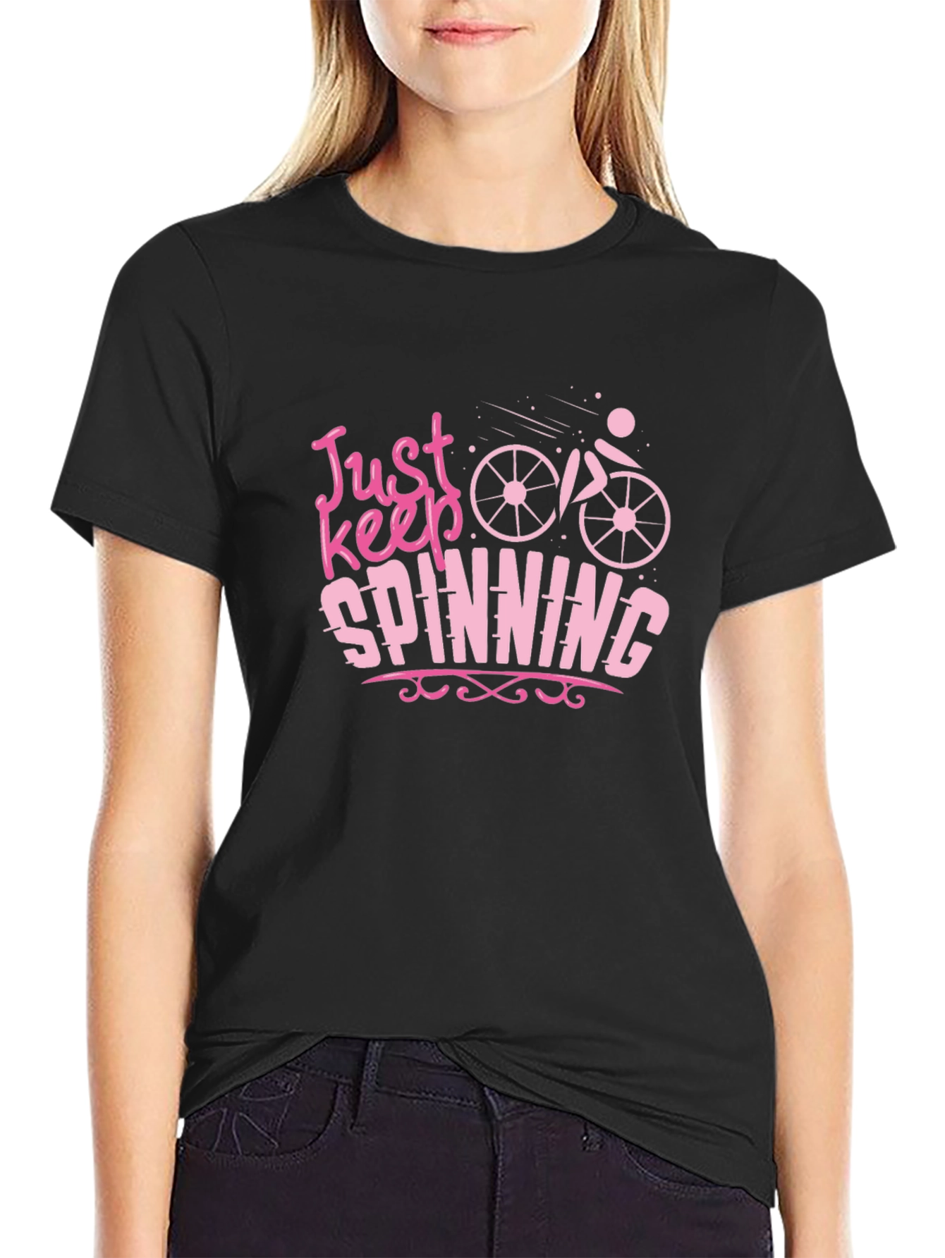 Just Keep Spinning Graphic Tee Shirt