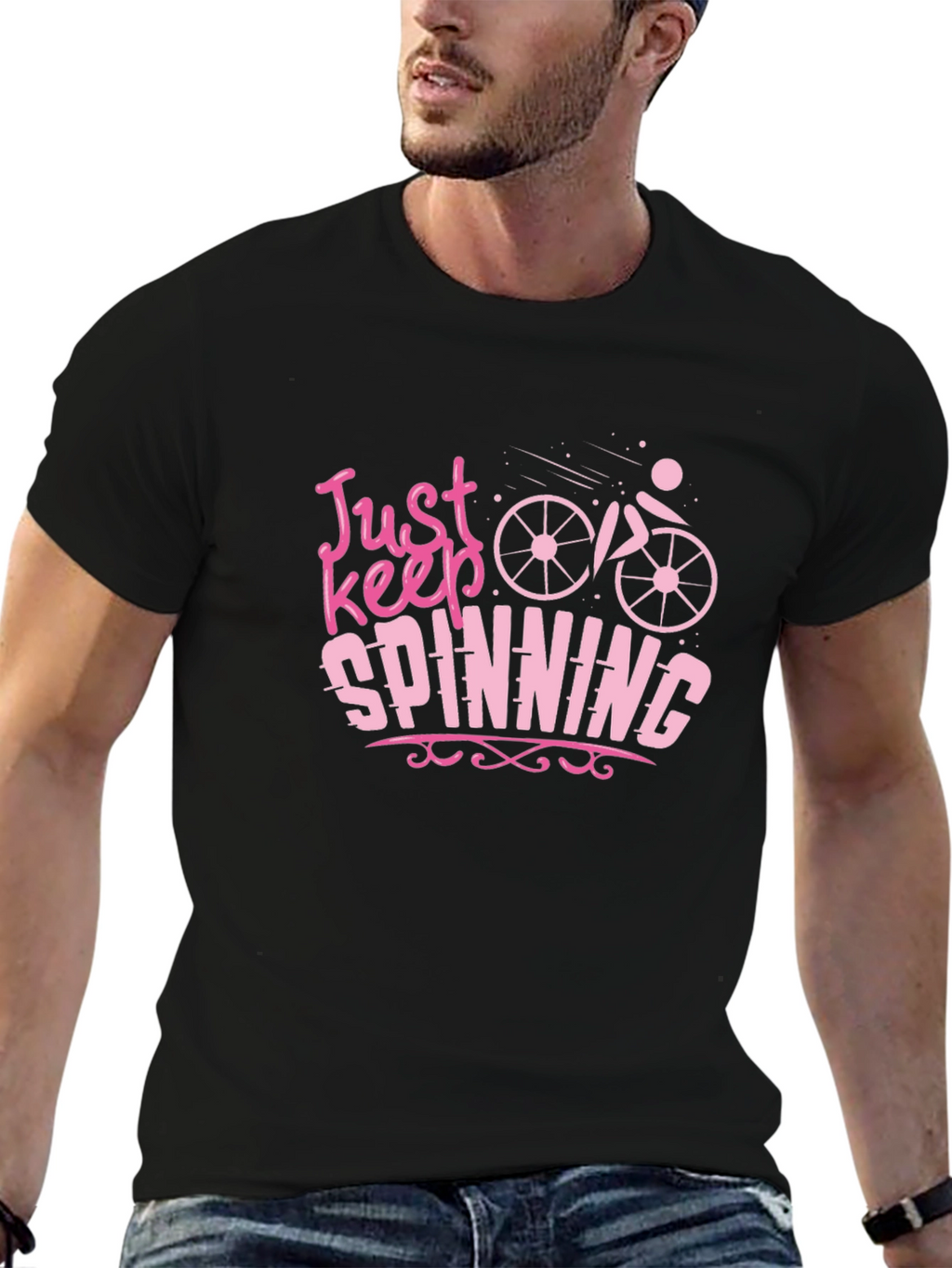 Just Keep Spinning Graphic Tee Shirt