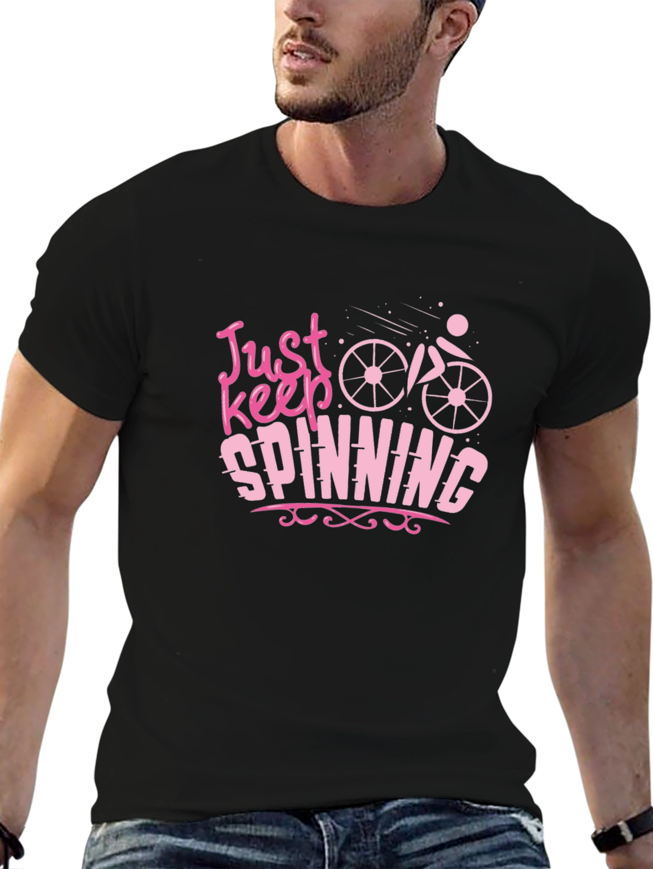 Just Keep Spinning Graphic Tee Shirt