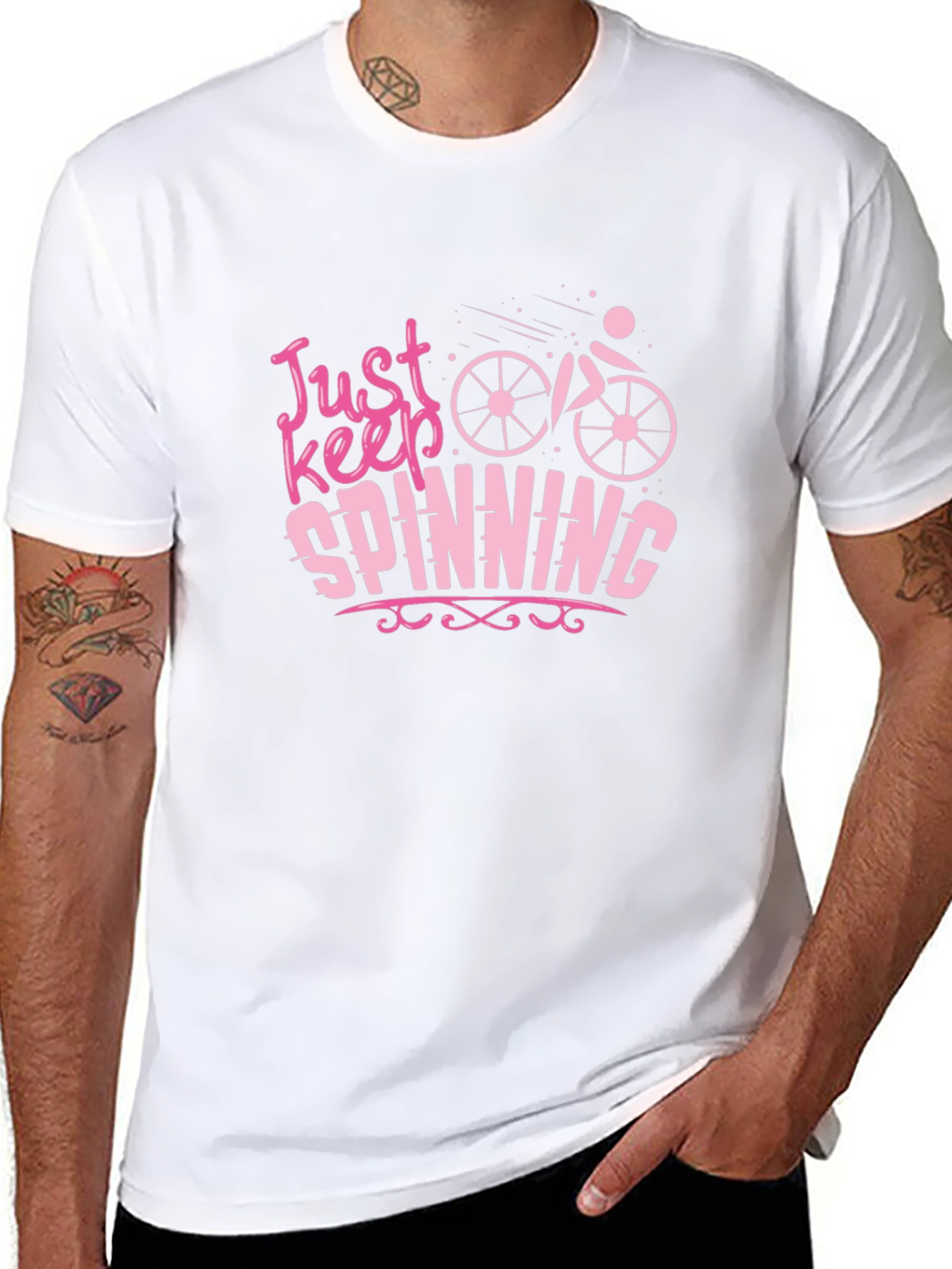 Just Keep Spinning Graphic Tee Shirt