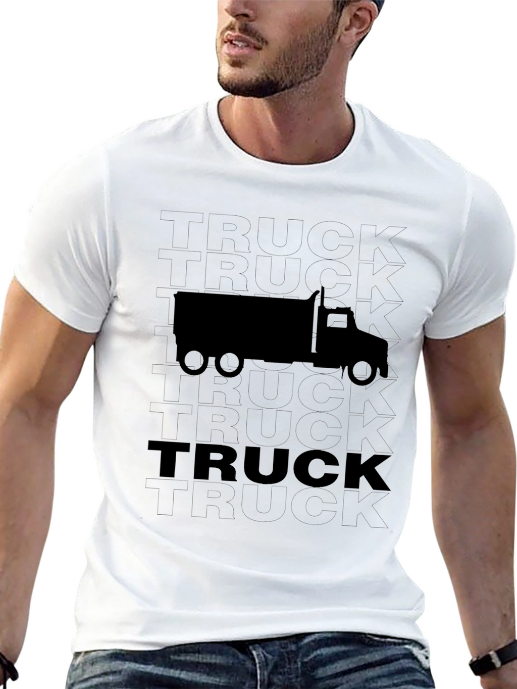 Black Truck Graphic Tee - Mens Casual Shirt