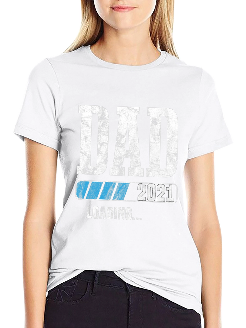 Dad Loading 2021 Black Graphic T-Shirt