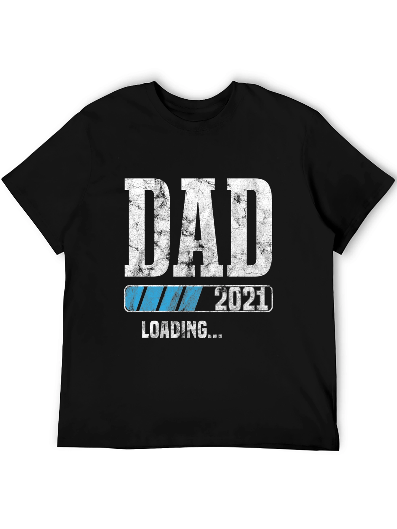 Dad Loading 2021 Black Graphic T-Shirt