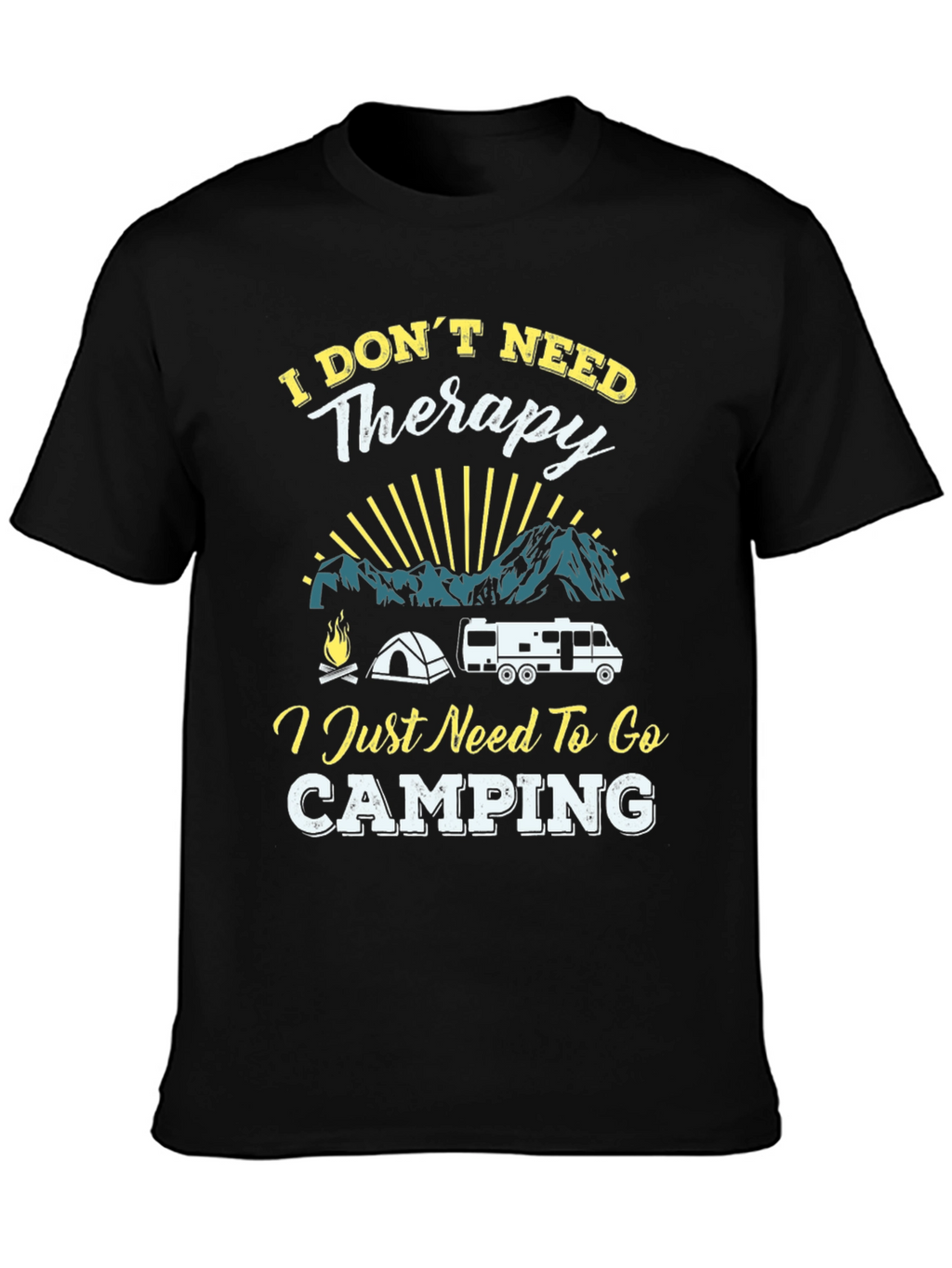 Camping Therapy T-Shirt - Adventure Awaits