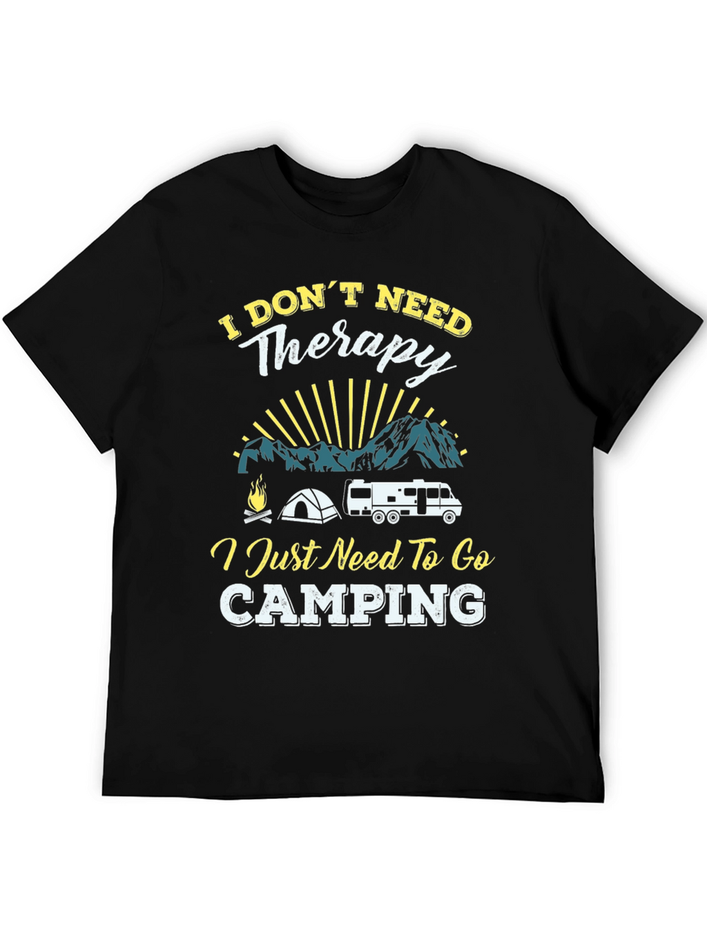 Camping Therapy T-Shirt - Adventure Awaits