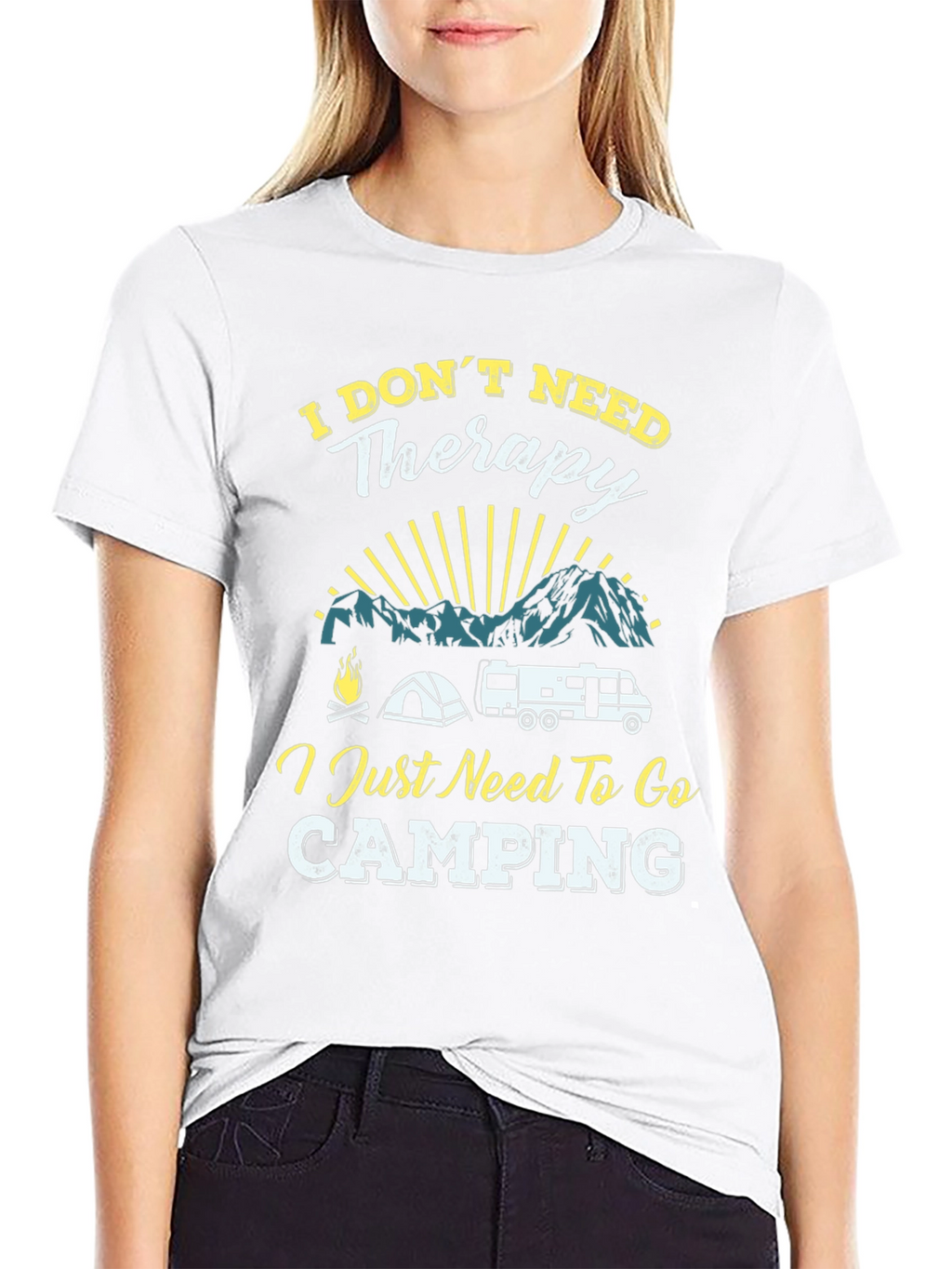 Camping Therapy T-Shirt - Adventure Awaits