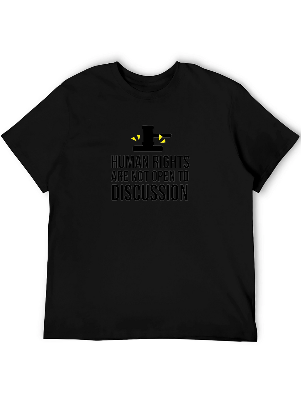 Human Rights T-Shirt - Black Crew Neck Activism Tee