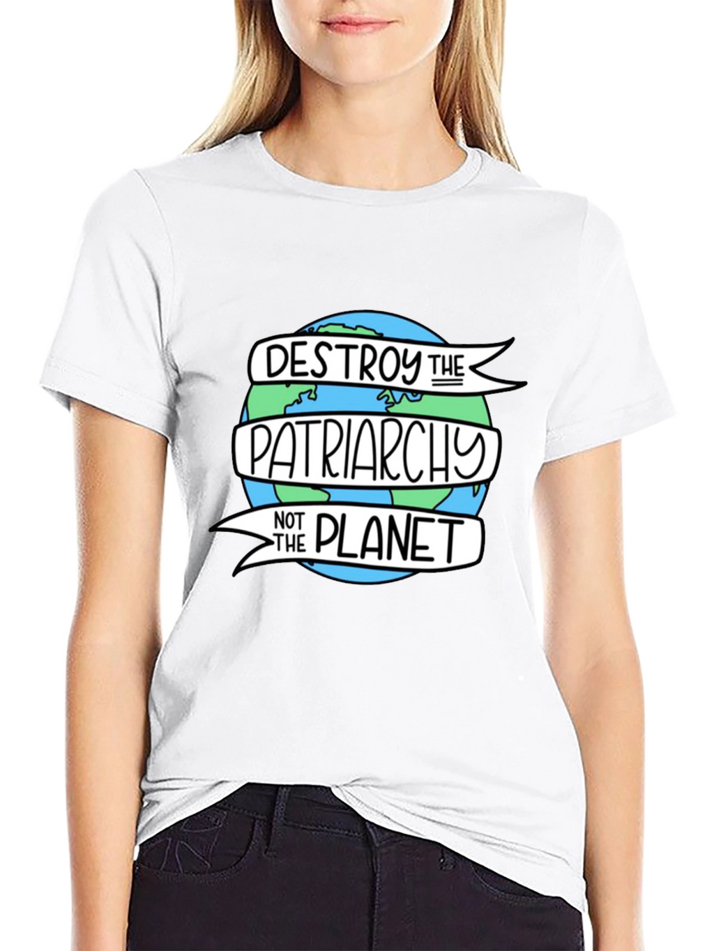 Destroy Patriarchy Planet Graphic Tee