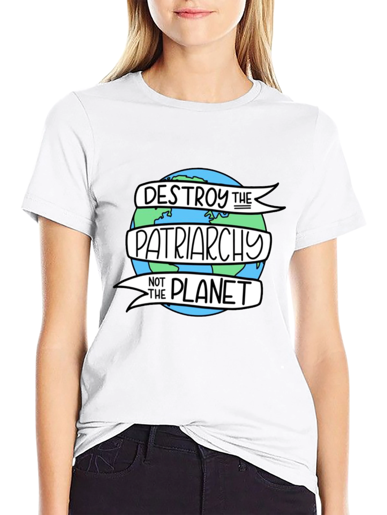 Destroy Patriarchy Planet Graphic Tee