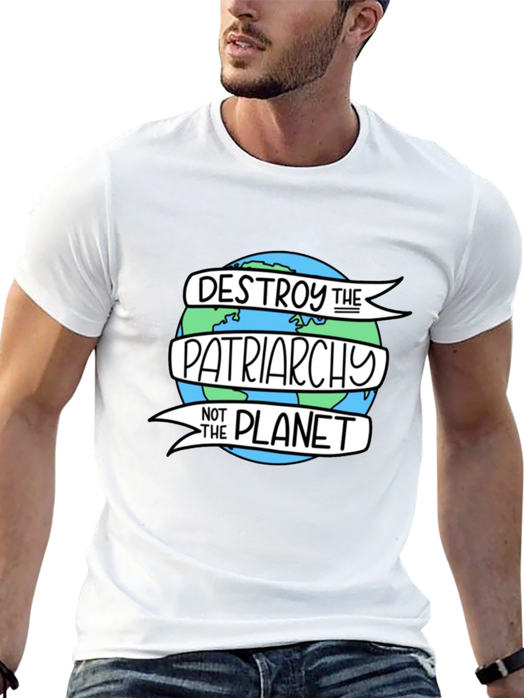 Destroy Patriarchy Planet Graphic Tee