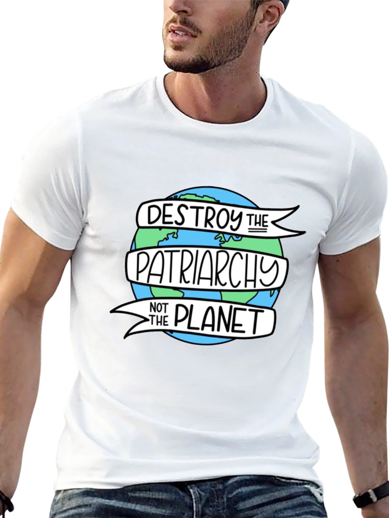 Destroy Patriarchy Planet Graphic Tee