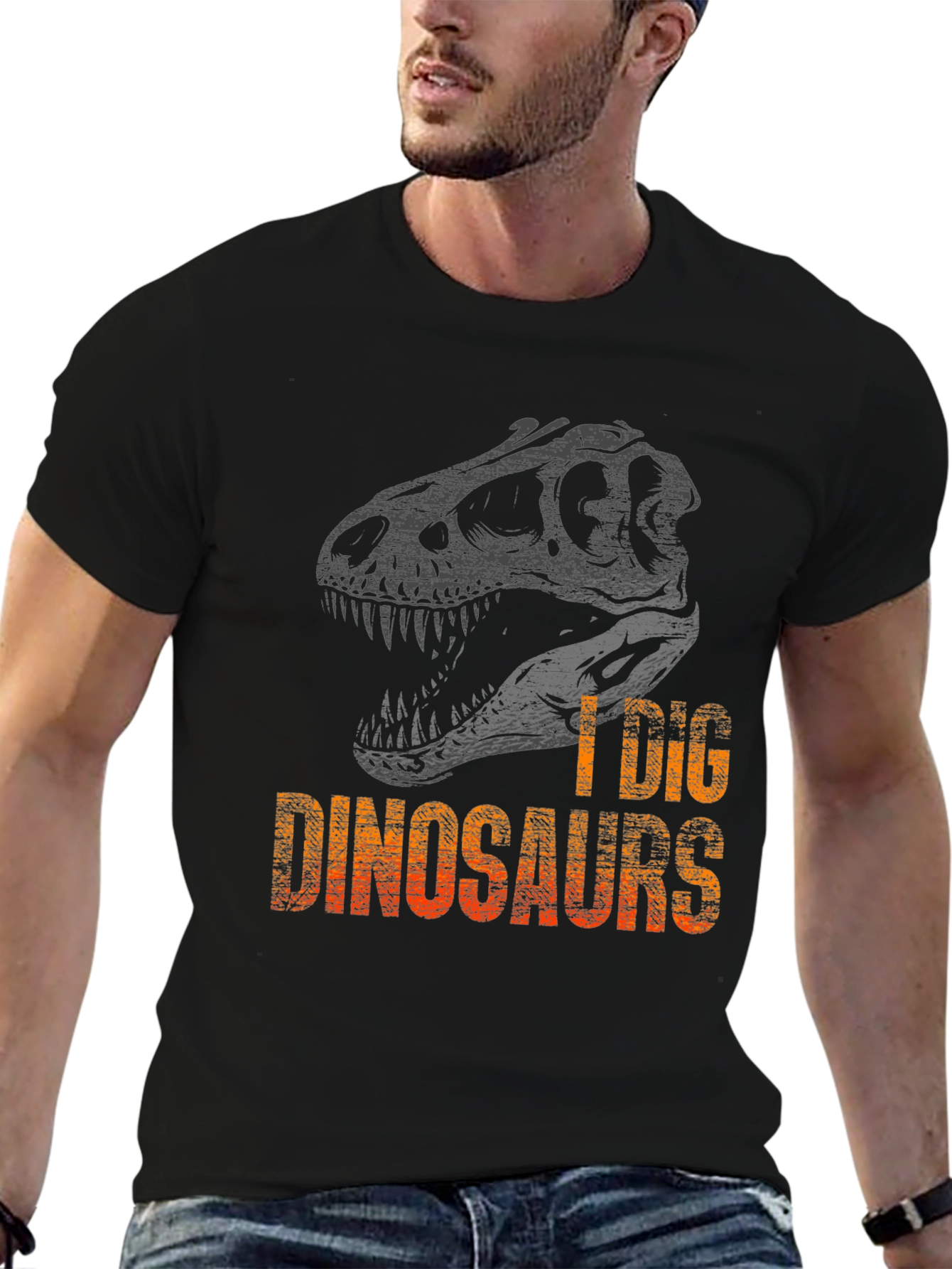 I Dig Dinosaurs Graphic Tee - Mens Black T-Shirt