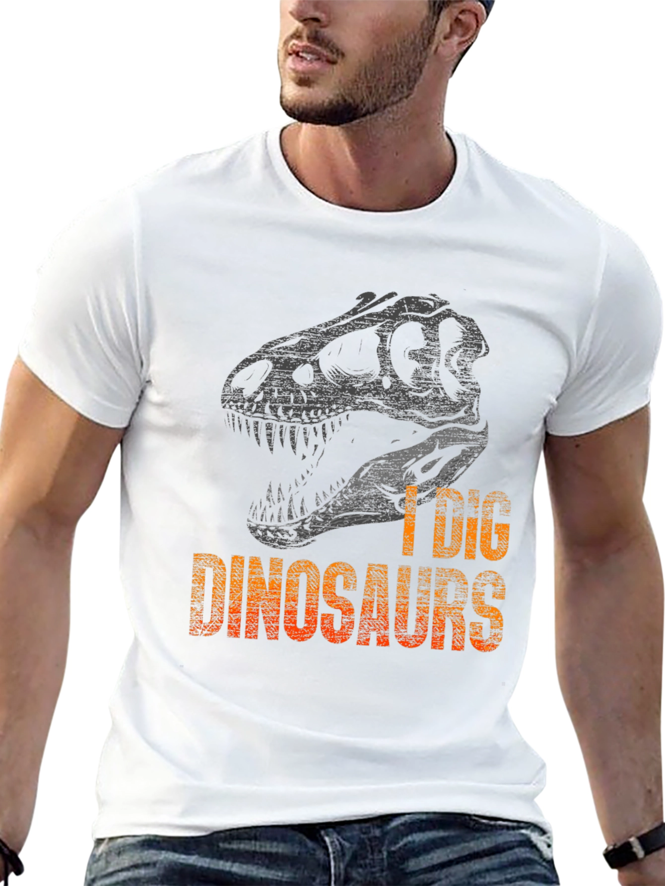 I Dig Dinosaurs Graphic Tee - Mens Black T-Shirt
