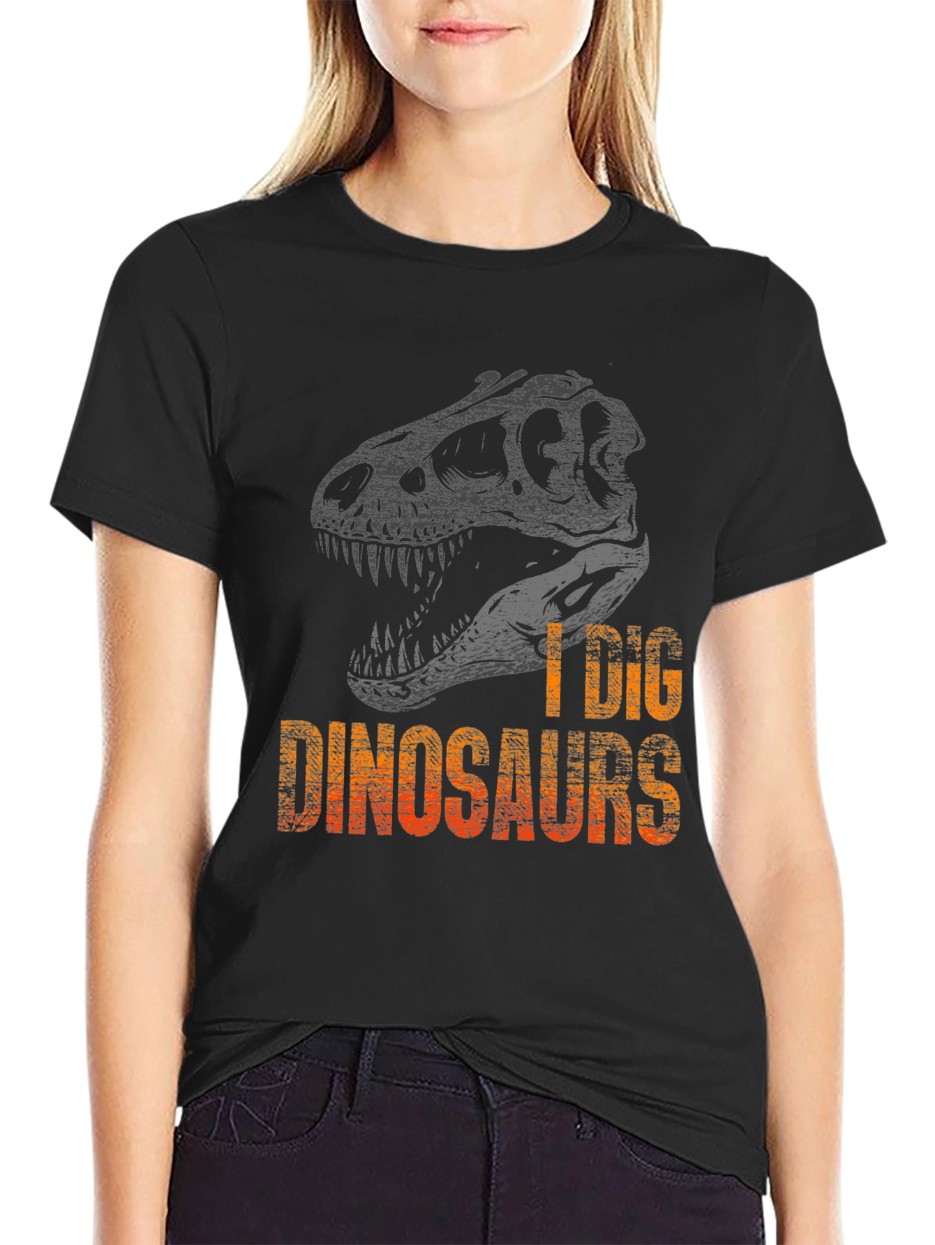 I Dig Dinosaurs Graphic Tee - Mens Black T-Shirt