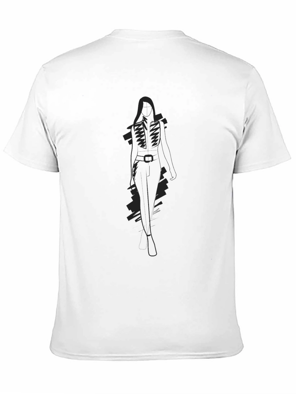 Dark Silhouette Graphic Tee - Sleek Black Cotton Shirt