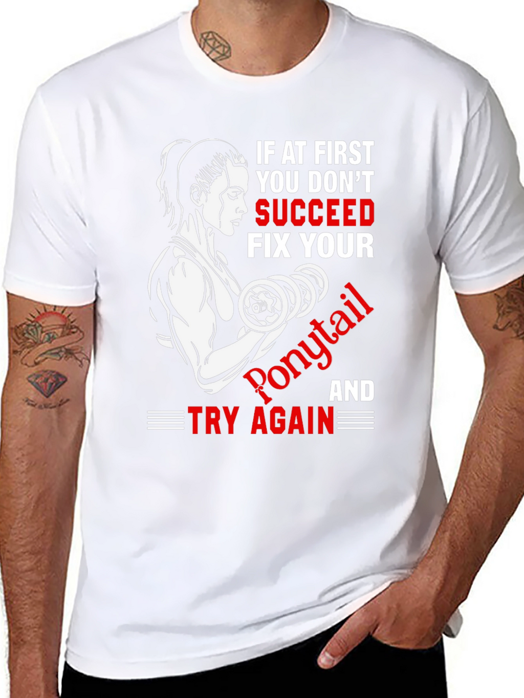 Funny Gym T-Shirt: If At First You Dont Succeed