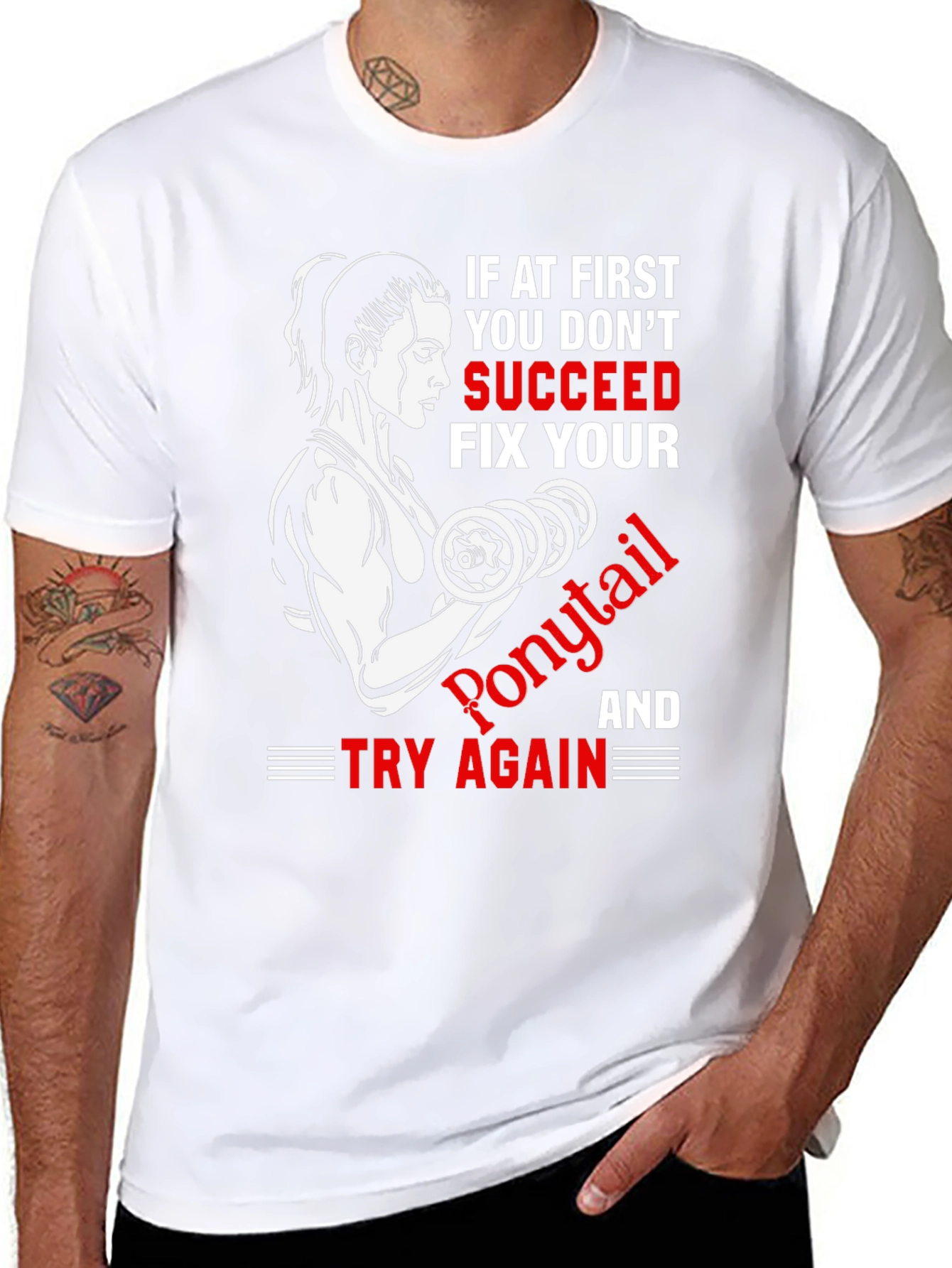 Funny Gym T-Shirt: If At First You Dont Succeed