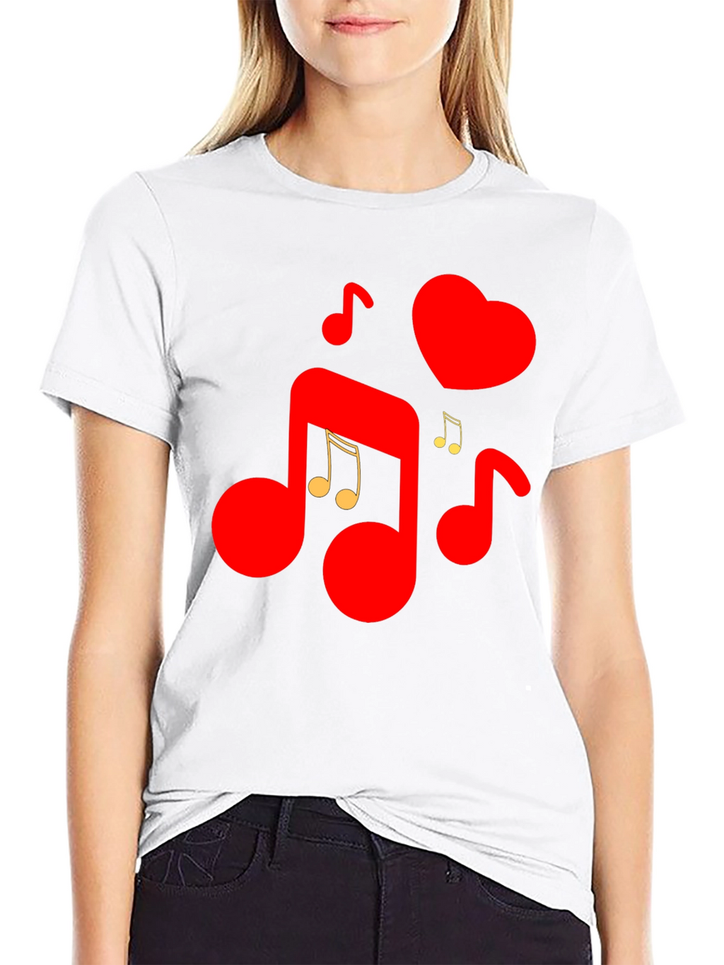Musical Heartbeat Graphic Tee - Love & Music Combined!