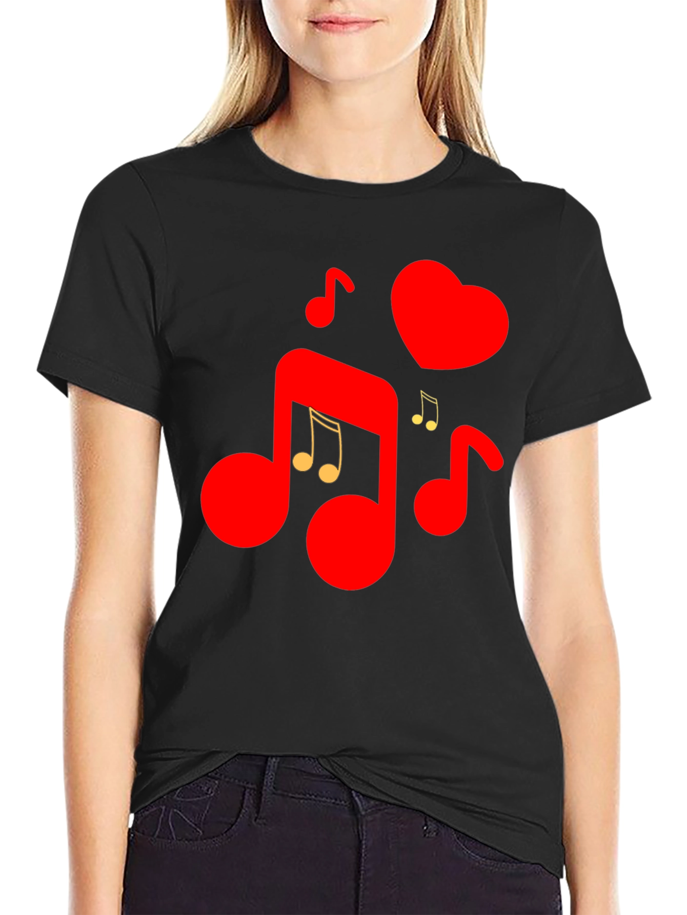 Musical Heartbeat Graphic Tee - Love & Music Combined!