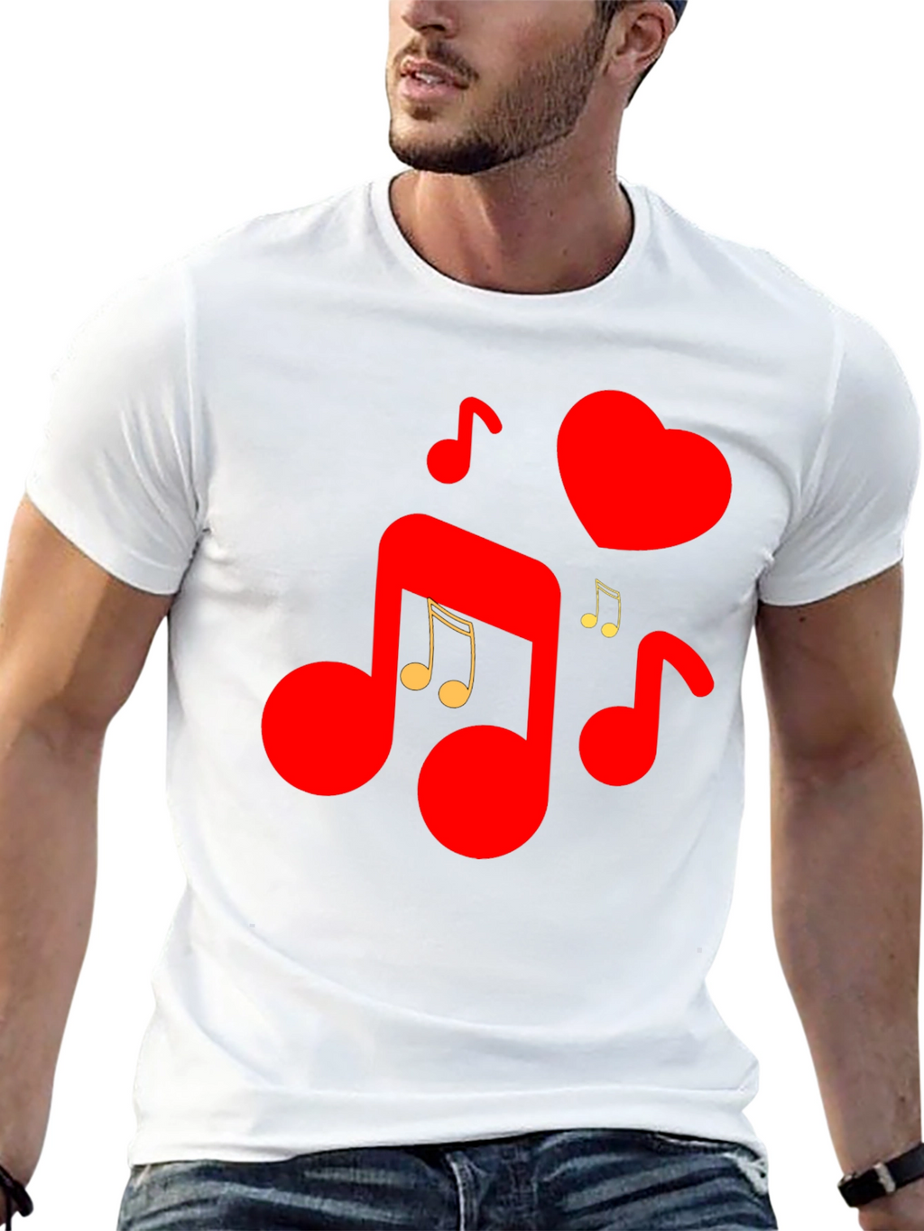 Musical Heartbeat Graphic Tee - Love & Music Combined!
