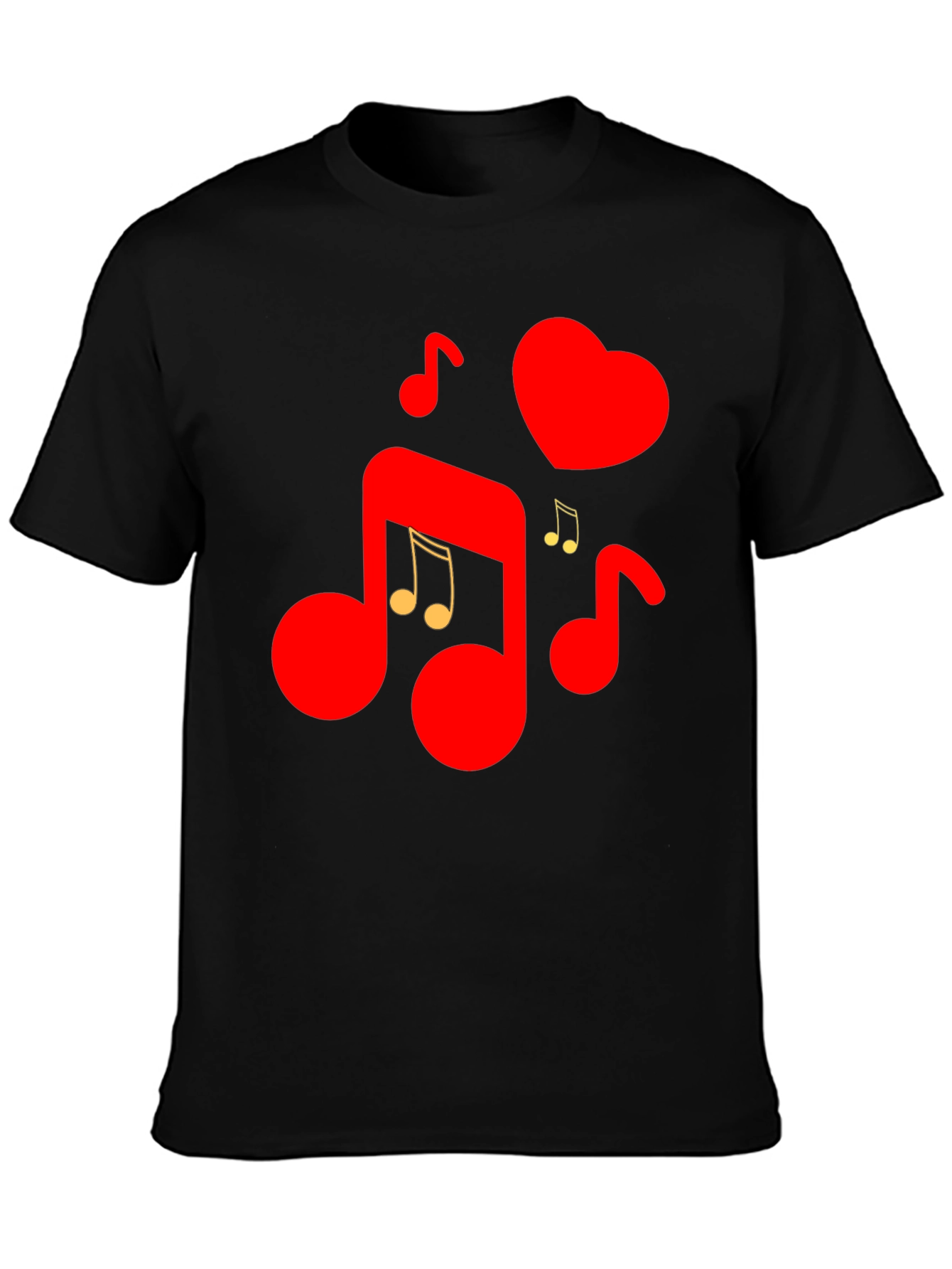 Musical Heartbeat Graphic Tee - Love & Music Combined!