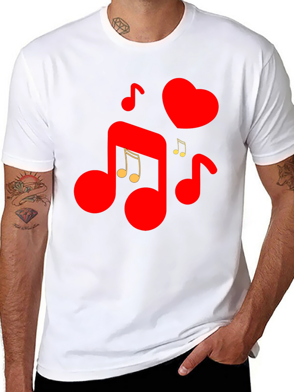 Musical Heartbeat Graphic Tee - Love & Music Combined!