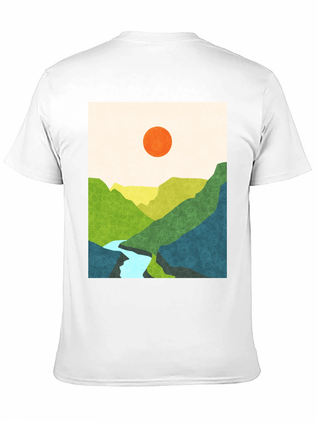 Abstract Mountain View Graphic Tee