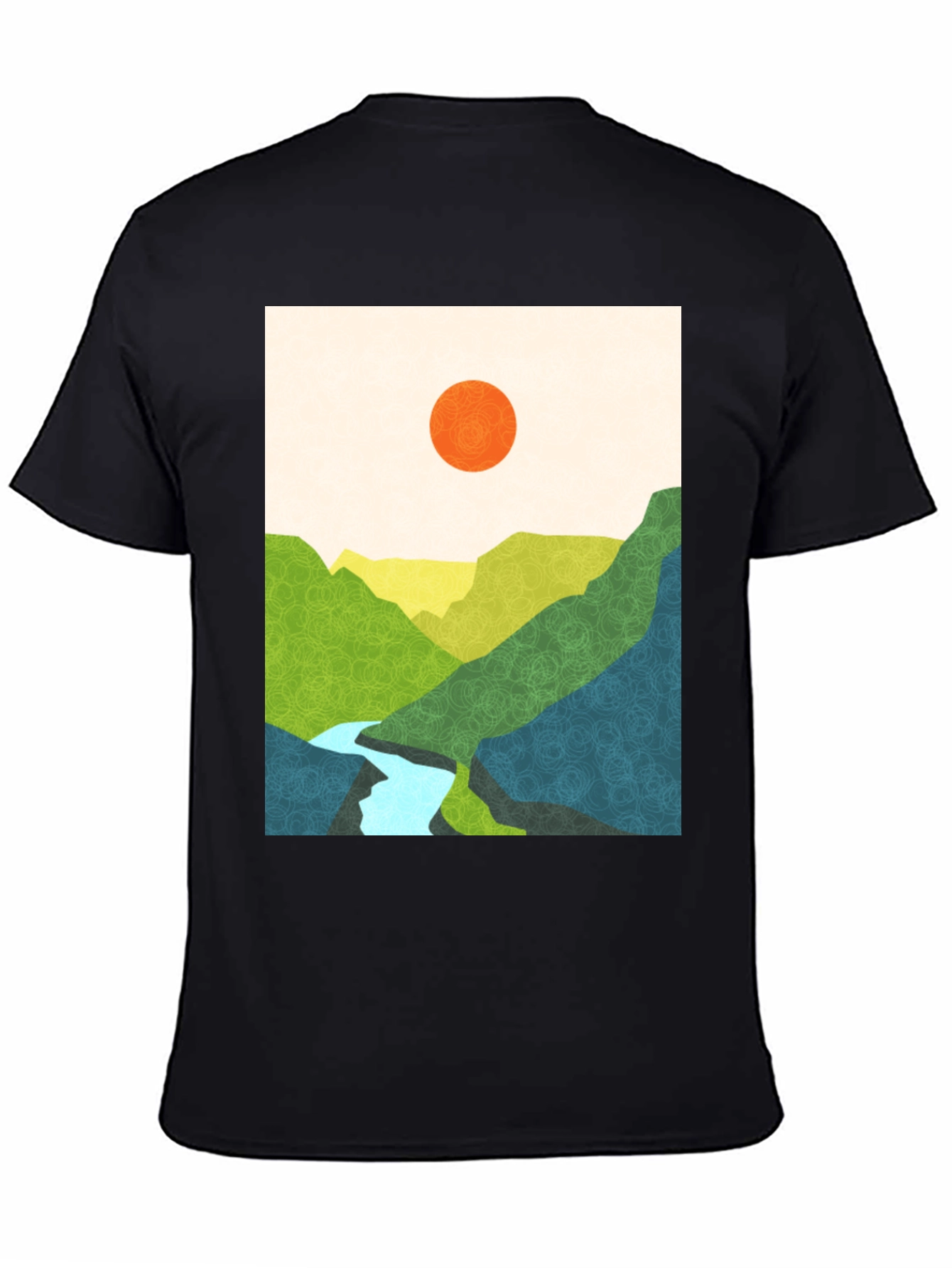 Abstract Mountain View Graphic Tee