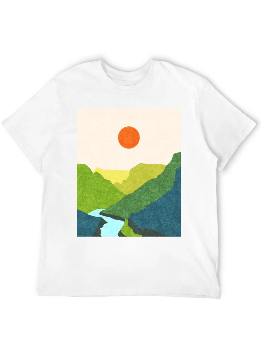 Abstract Mountain View Graphic Tee