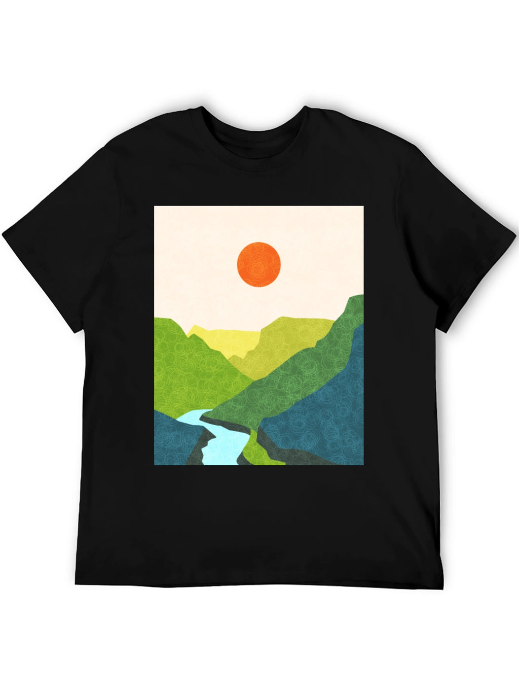 Abstract Mountain View Graphic Tee
