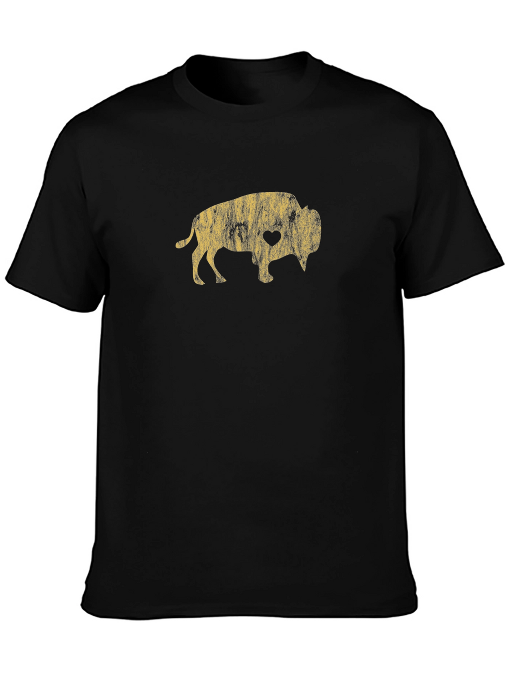 Buffalo Heart Graphic Black T-Shirt