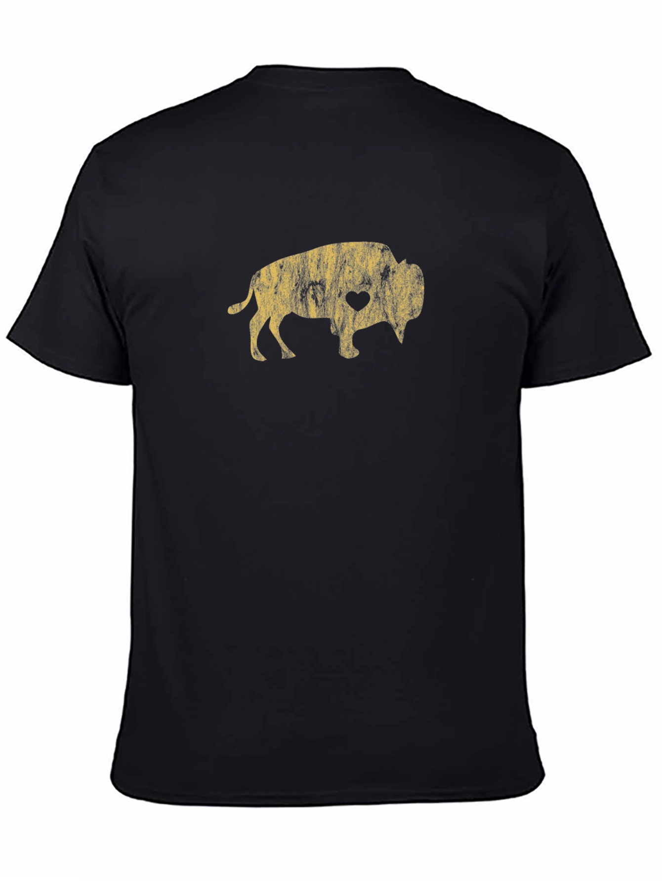Buffalo Heart Graphic Black T-Shirt
