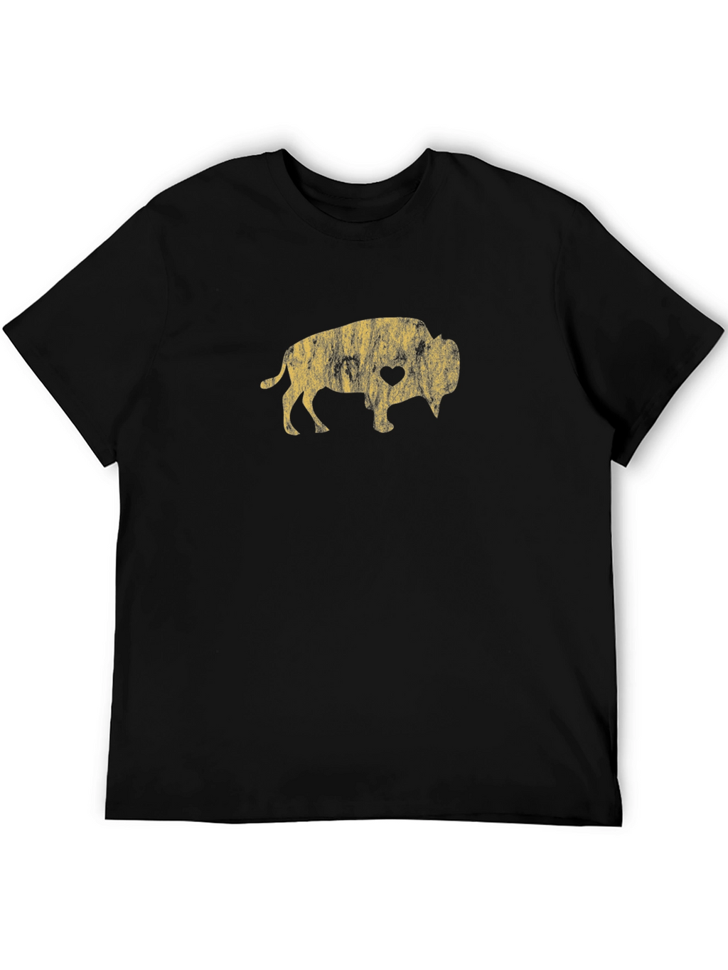 Buffalo Heart Graphic Black T-Shirt