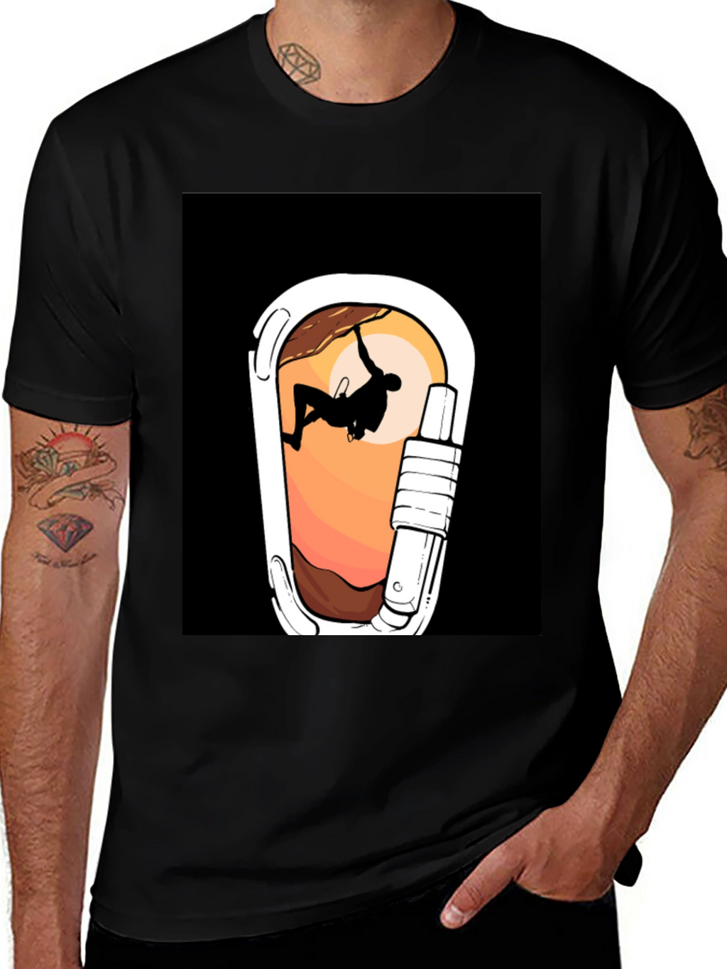 Climbing Carabiner Graphic Tee - Adventure Ready!