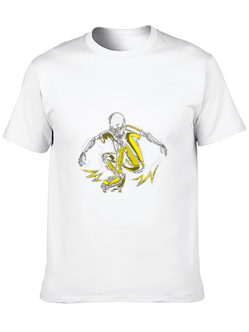 Skateboarder Skeleton Graphic Tee - Cool Skeleton T-Shirt