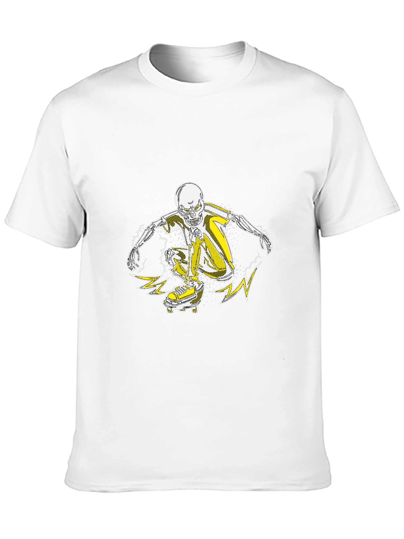 Skateboarder Skeleton Graphic Tee - Cool Skeleton T-Shirt