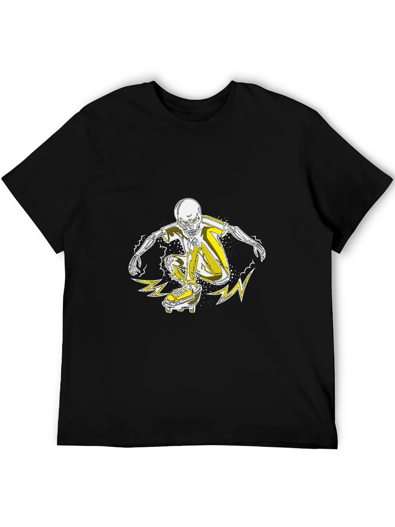 Skateboarder Skeleton Graphic Tee - Cool Skeleton T-Shirt