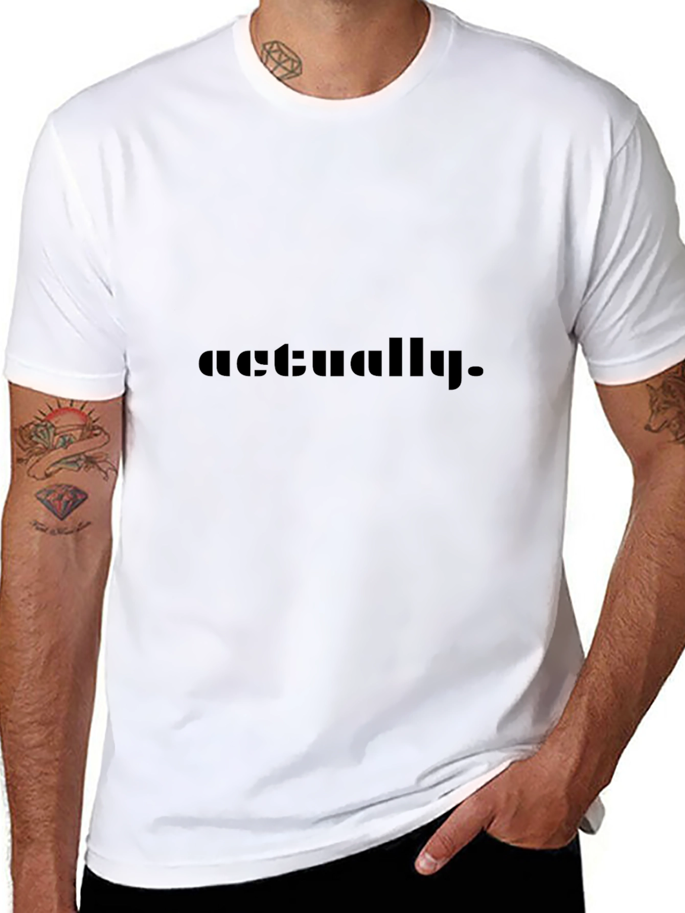 Actually Graphic Tee - Soft Black T-Shirt