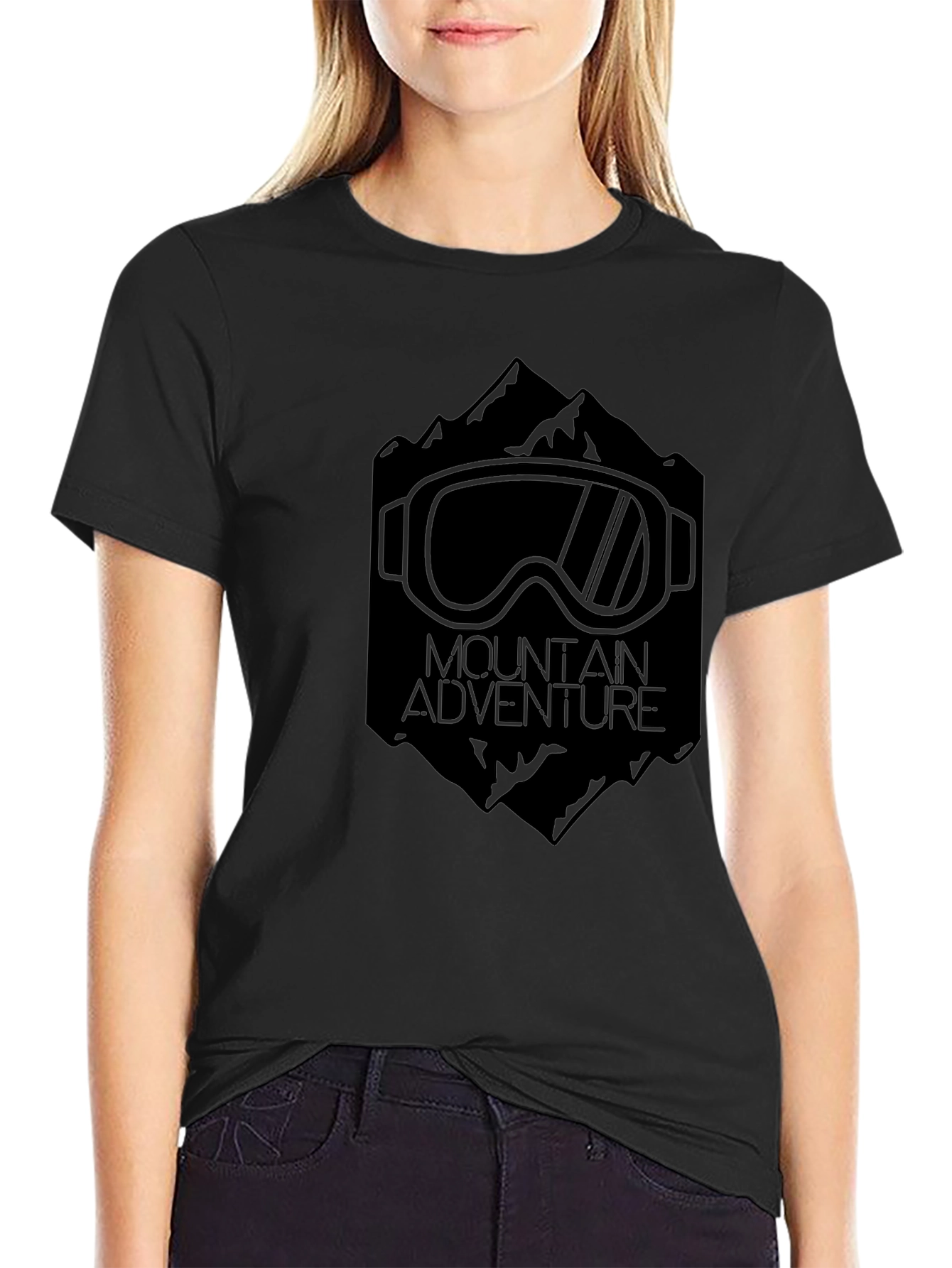 Mountain Adventure Graphic Tee - Black