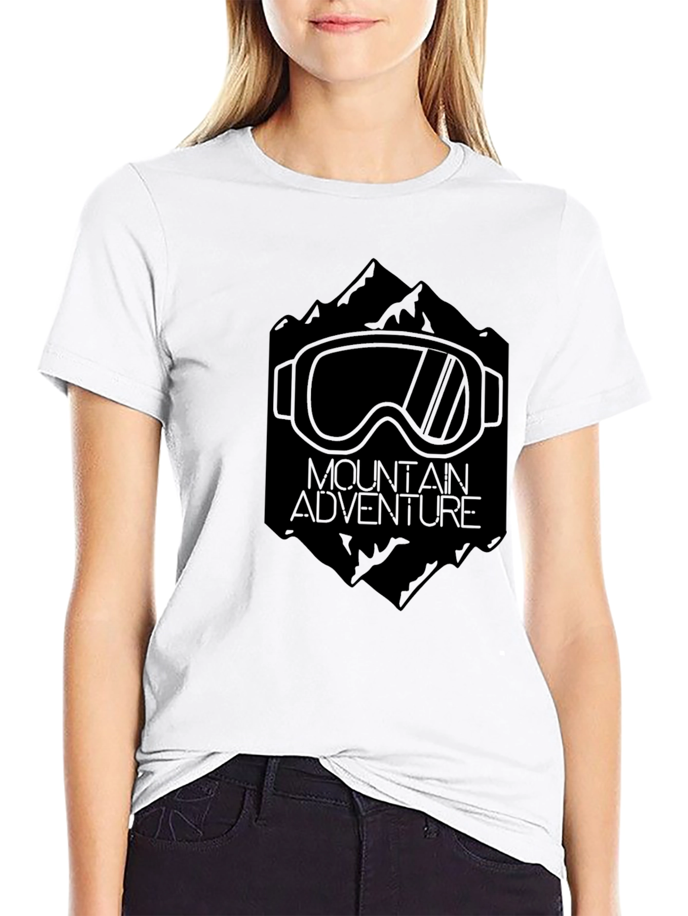 Mountain Adventure Graphic Tee - Black